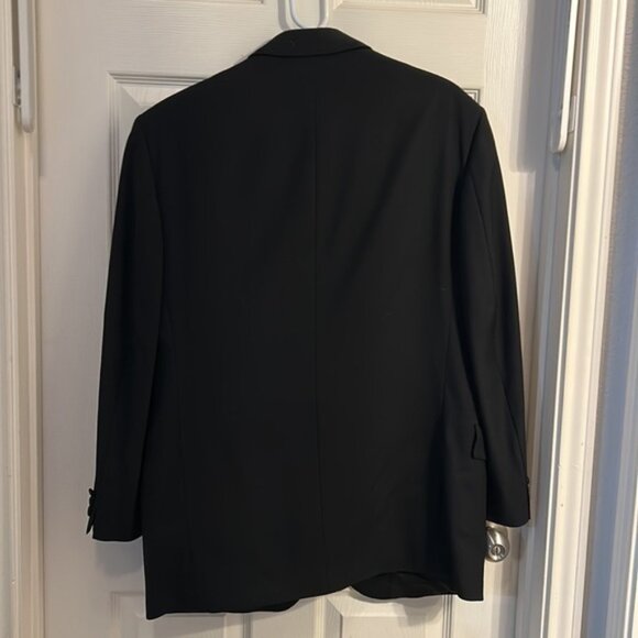 Franco Rossi Suit Black Mens 40R pants 34 Made in Italy - Picture 2 of 8